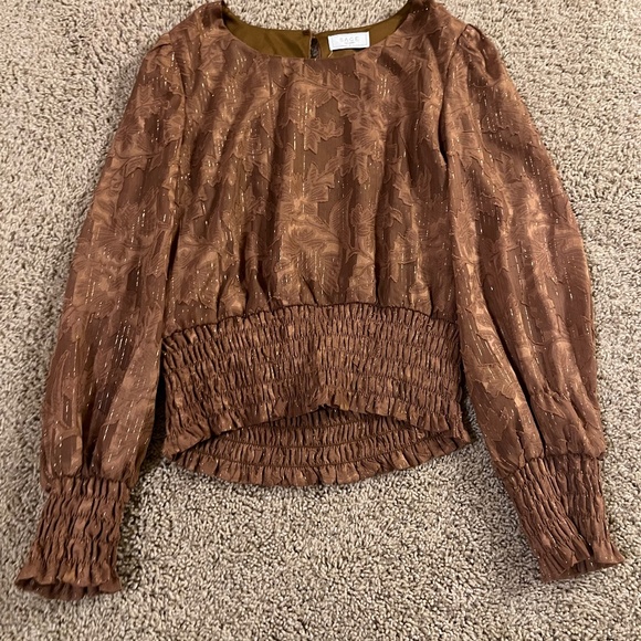 Sage The Label Smocked Waist Long-Sleeve Shirt - Picture 1 of 3